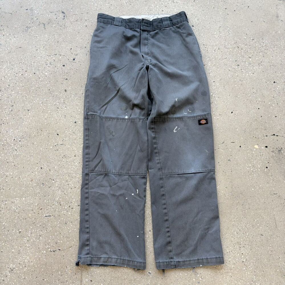 Vintage Dickies Grey Double Knee Paint Chinos 32x31